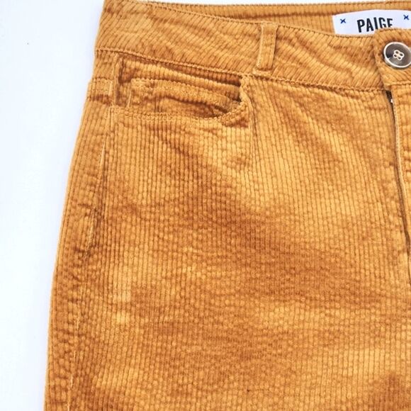 Paige Pants Size 26 Womens Marigold Orange Corduroy Hoxton Ankle Skinny - Picture 3 of 15